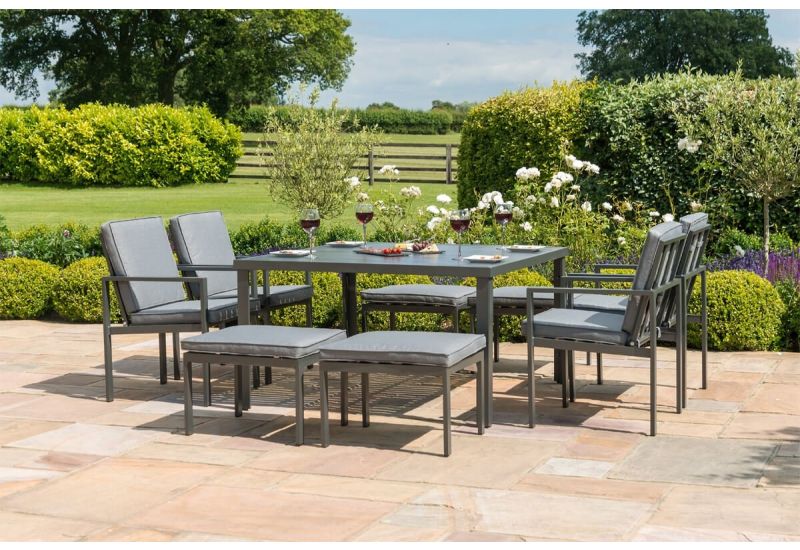 9 piece aluminium outdoor dining settings