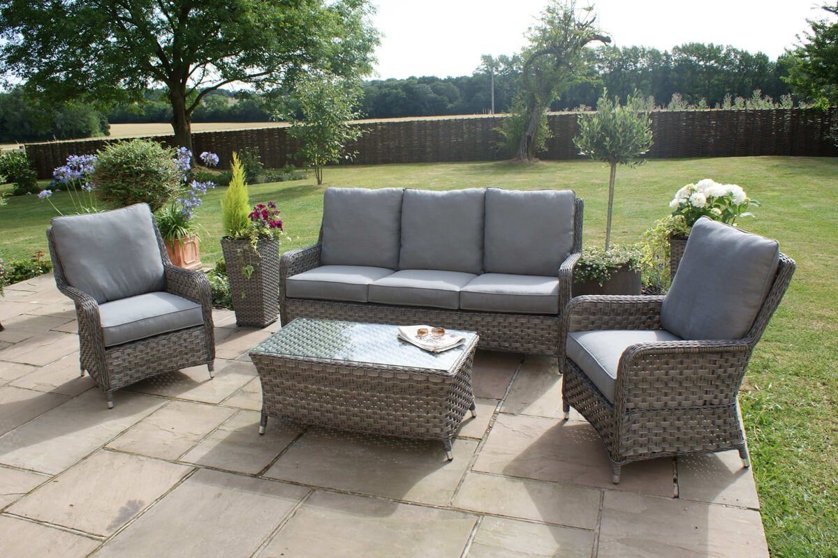 High back outdoor sofa set sale