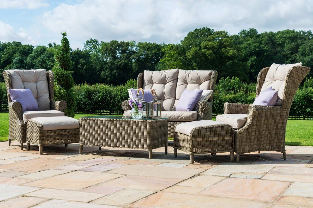 Winchester high back rattan best sale garden furniture